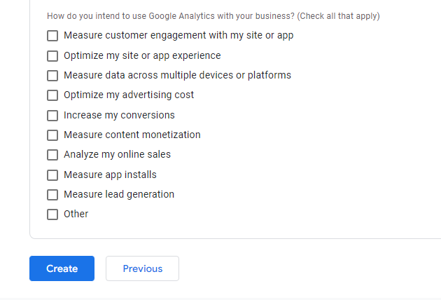 Check the reasons why you intend to use Google Analytics 4 (GA4)